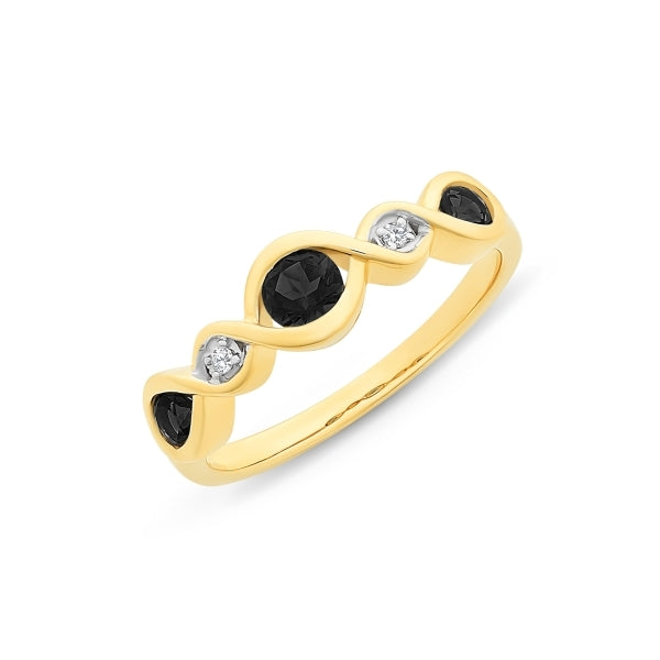 9ct Yellow Gold Sapphire Ring