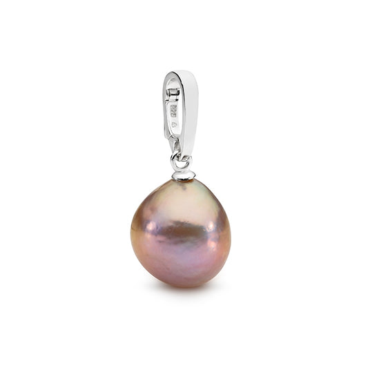 Sterling Silver Pink Drop Edison Freshwater Pearl Enhancer