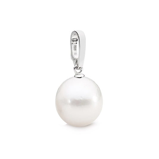 Sterling Silver Drop White Edison Freshwater Pearl Enhancer