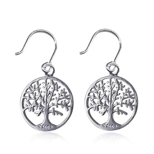 Sterling Silver Tree of Life Earrings