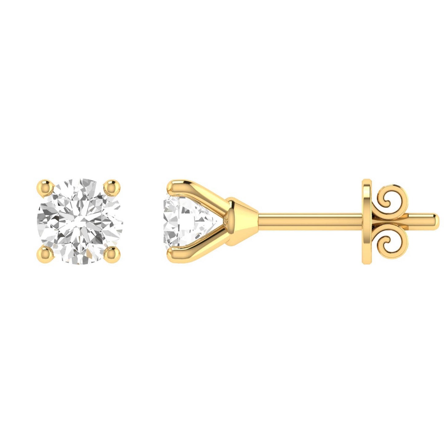 9ct Yellow Gold Diamond Stud Earrings with 0.20ct Diamonds