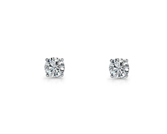 Sterling Silver Cubic Zirconia Stud Earrings